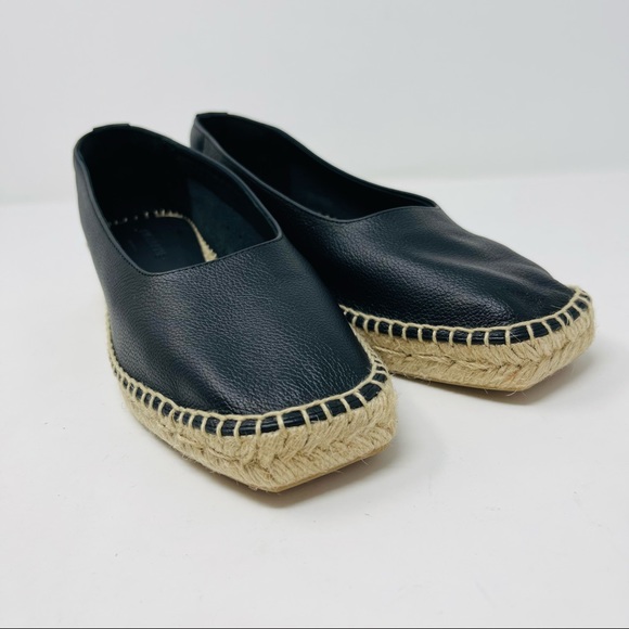 EVERLANE LEATHER ESPADRILLE WEDGE SHOES - Picture 3 of 11